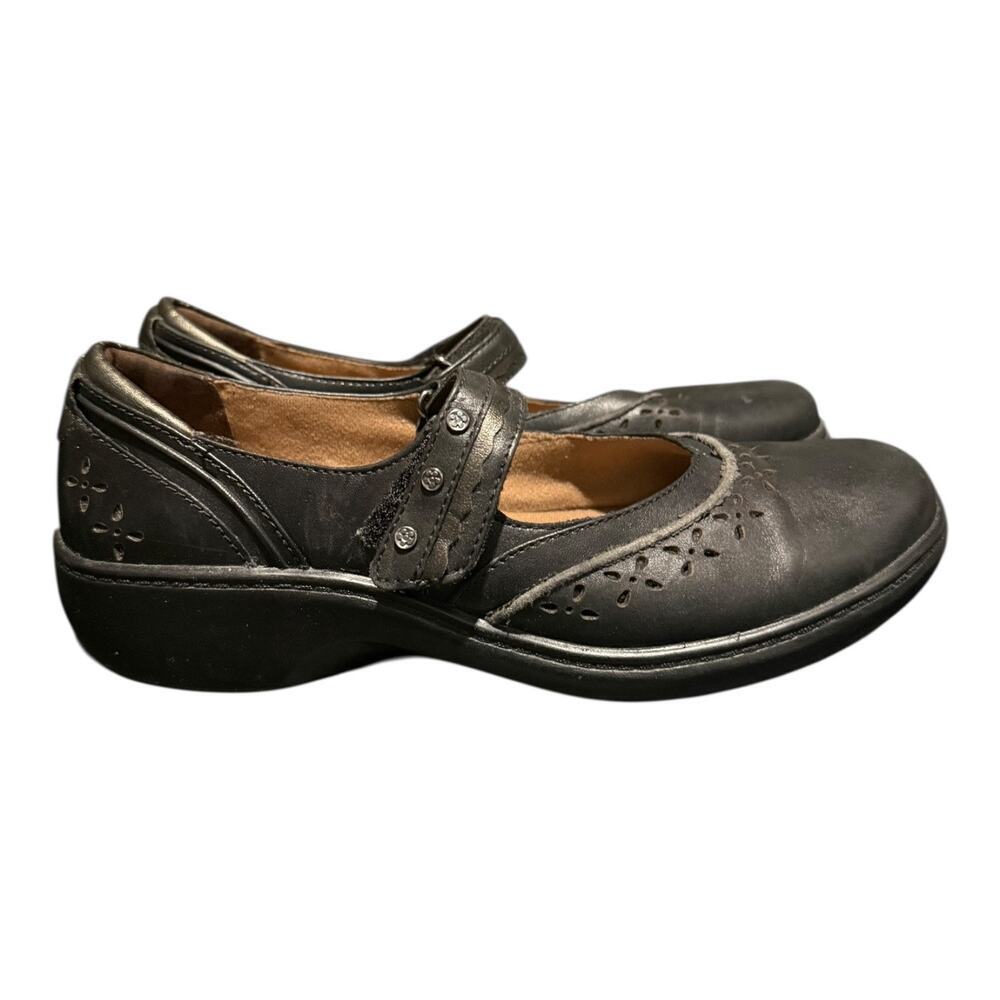 Aravon Shoes Women’s Size 8.5 D Jodi Mary Jane Black Leather Comfort Low Top - Picture 2 of 9